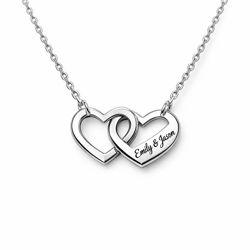 Minimalist Stainless Steel Double Heart Necklace: Boost Sales with Personalized Double Heart Jewelry for Her 6 Minimalist Stainless Steel Double Heart Necklace: Boost Sales with Personalized Double Heart Jewelry for Her