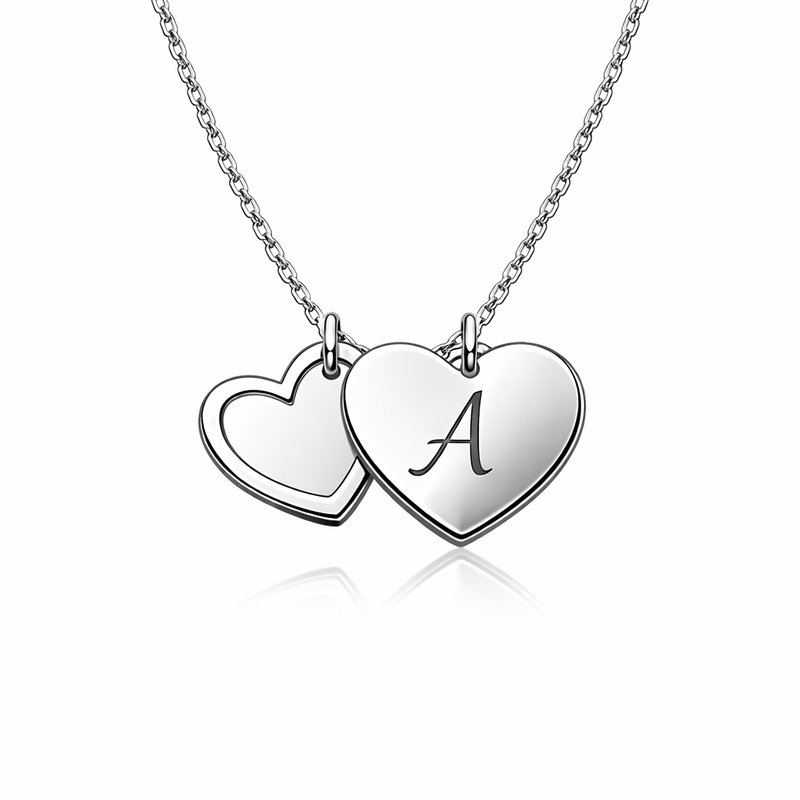 Minimalist Stainless Steel Heart Pendant Necklace: Boost Sales with Customizable Double Heart Initial Necklaces for Women 6 Minimalist Stainless Steel Heart Pendant Necklace: Boost Sales with Customizable Double Heart Initial Necklaces for Women