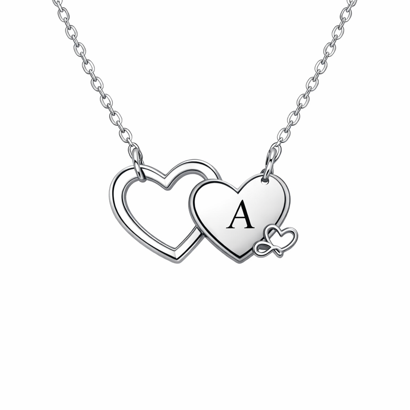 Boost Your Jewelry Business with Minimalist Stainless Steel Double Heart Pendant and Personalized Initial Love Symbol Necklaces for Women Boost Your Jewelry Business with Minimalist Stainless Steel Double Heart Pendant and Personalized Initial Love Symbol Necklaces for Women