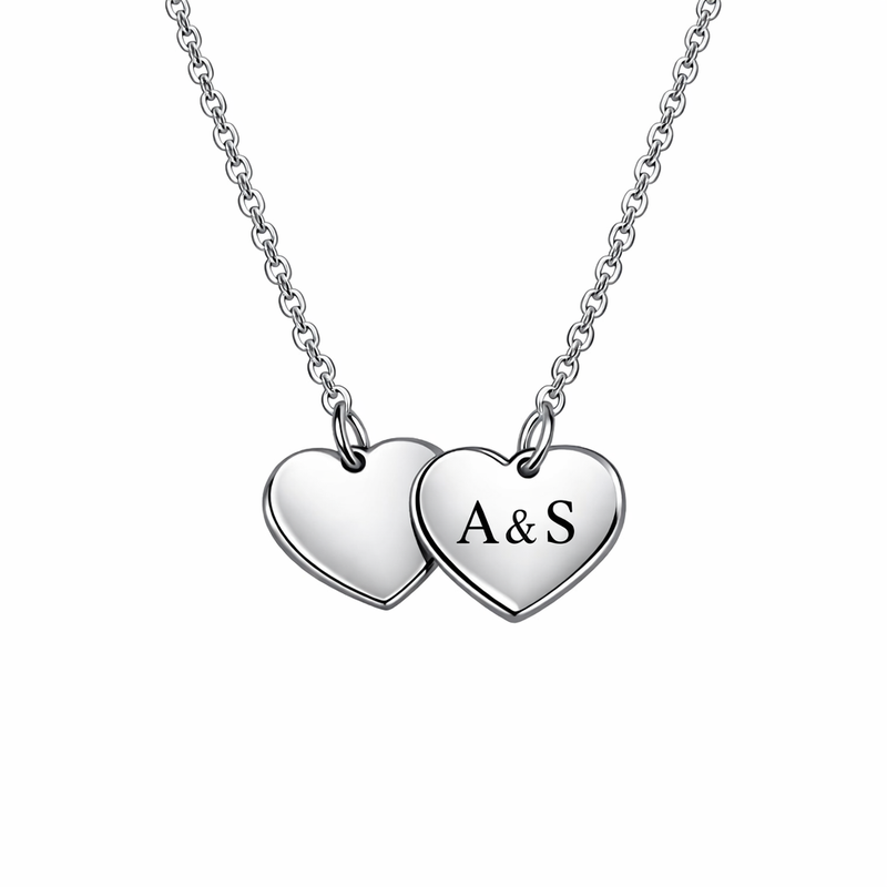 Minimalist Stainless Steel Heart Necklace: Custom Double Heart Initial Pendant Solutions for Wholesale Jewelry Growth 3 Minimalist Stainless Steel Heart Necklace: Custom Double Heart Initial Pendant Solutions for Wholesale Jewelry Growth