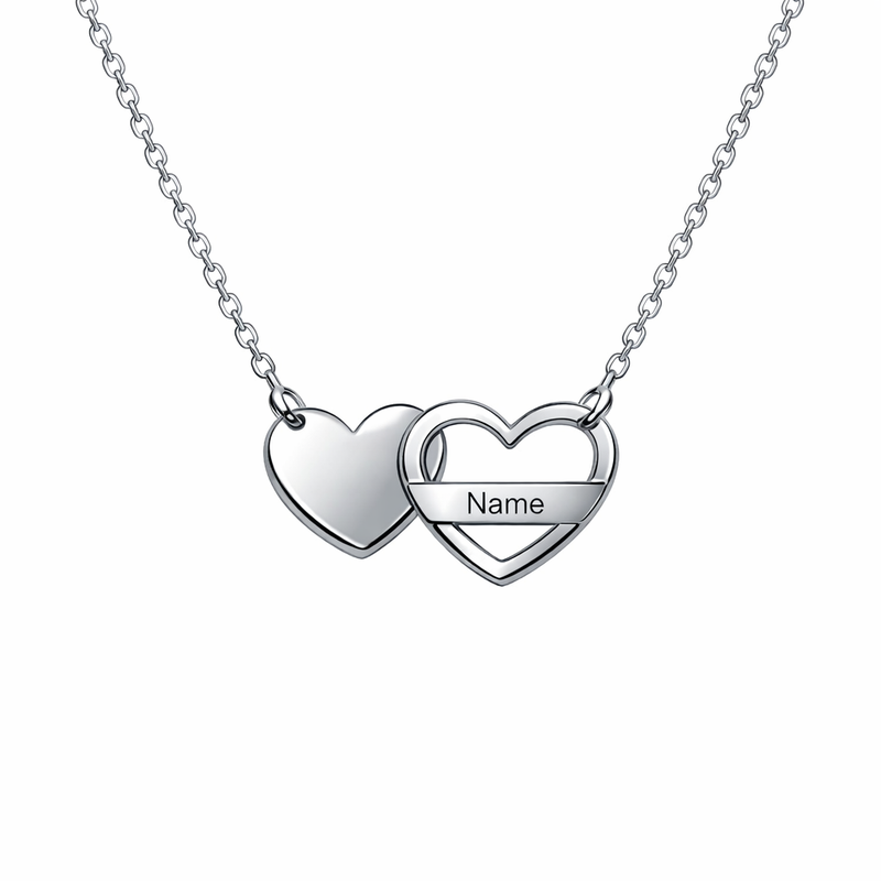 Minimalist Stainless Steel Double Heart Necklace: Boost Your Jewelry Brand with Customizable Love Symbol Designs 2 Minimalist Stainless Steel Double Heart Necklace: Boost Your Jewelry Brand with Customizable Love Symbol Designs