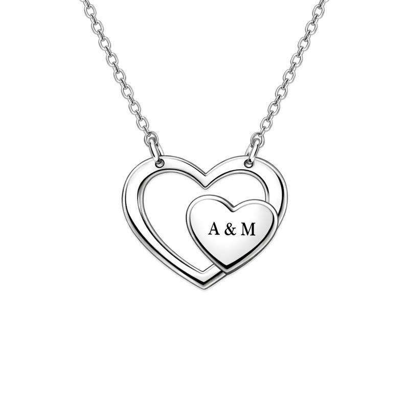 Enhance Your Jewelry Collection with a Minimalist Stainless Steel Heart Pendant Necklace, Double Heart Love Symbol Necklace, and Customizable Initial Pendants for Women Enhance Your Jewelry Collection with a Minimalist Stainless Steel Heart Pendant Necklace, Double Heart Love Symbol Necklace, and Customizable Initial Pendants for Women