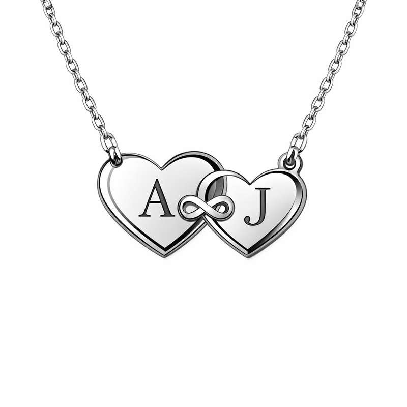 Minimalist Stainless Steel Heart Necklace: Boost Sales with Custom Double Heart Initial Pendant & Love Symbol Designs 3 Minimalist Stainless Steel Heart Necklace: Boost Sales with Custom Double Heart Initial Pendant & Love Symbol Designs