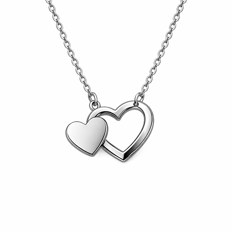 Minimalist Stainless Steel Double Heart Necklace: Customizable Double Heart Personalized Jewelry for Wholesale Success 8 Minimalist Stainless Steel Double Heart Necklace: Customizable Double Heart Personalized Jewelry for Wholesale Success