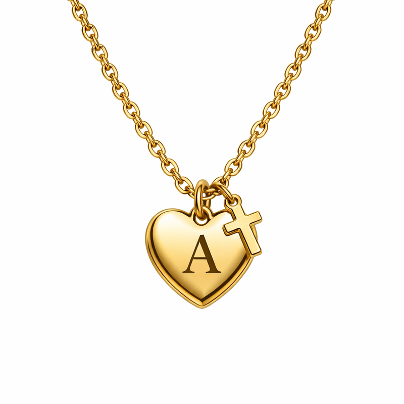 Initial Heart Charm Necklace Trends: Custom Gold Stainless Steel Pendant & Personalized Cross Pendant Necklace Solutions for Wholesale Growth 2 Initial Heart Charm Necklace Trends: Custom Gold Stainless Steel Pendant & Personalized Cross Pendant Necklace Solutions for Wholesale Growth