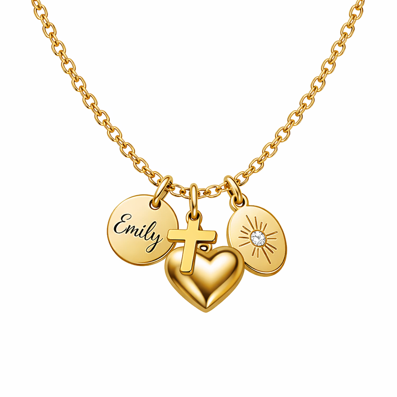 Boost Your Jewelry Business with an Initial Cross Heart Charm Necklace: Custom Gold Stainless Steel Pendants & Heart Cross Jewelry Manufacturing 2 Boost Your Jewelry Business with an Initial Cross Heart Charm Necklace: Custom Gold Stainless Steel Pendants & Heart Cross Jewelry Manufacturing