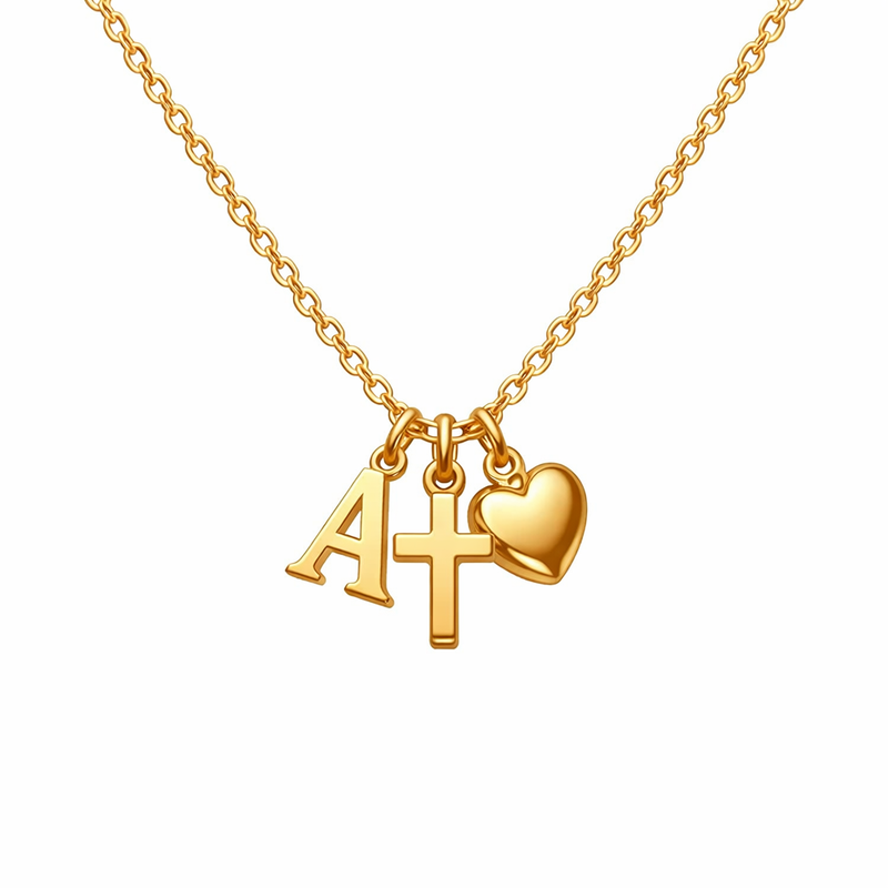 Why the Initial Cross Heart Charm Necklace Is the Perfect Personalized Gold Stainless Steel Pendant for Your Custom Jewelry Line 8 Why the Initial Cross Heart Charm Necklace Is the Perfect Personalized Gold Stainless Steel Pendant for Your Custom Jewelry Line