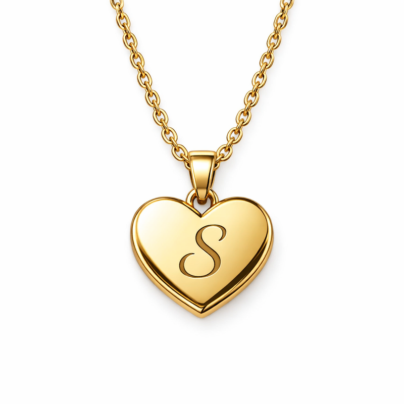 Initial Heart Charm Necklace: Boost Sales with Custom Gold Stainless Steel Pendant & Personalized Cross Heart Necklace 6 Initial Heart Charm Necklace: Boost Sales with Custom Gold Stainless Steel Pendant & Personalized Cross Heart Necklace