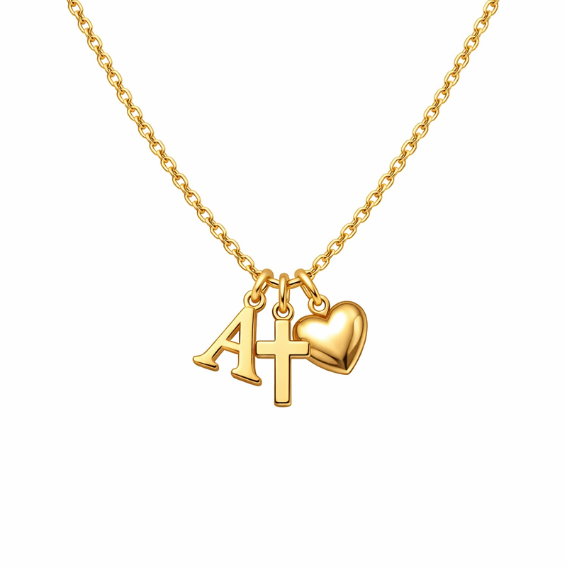 Why the Initial Cross Heart Charm Necklace is the Perfect Custom Heart Cross Jewelry for Your Wholesale Business: Benefits of Personalized Gold Stainless Steel Pendants 2 Why the Initial Cross Heart Charm Necklace is the Perfect Custom Heart Cross Jewelry for Your Wholesale Business: Benefits of Personalized Gold Stainless Steel Pendants