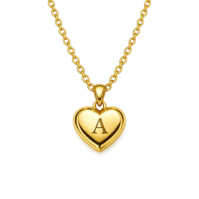 Initial Heart Charm Pendant: Boost Your Jewelry Business with Personalized Gold & Stainless Steel Heart Charm Necklaces Initial Heart Charm Pendant: Boost Your Jewelry Business with Personalized Gold & Stainless Steel Heart Charm Necklaces