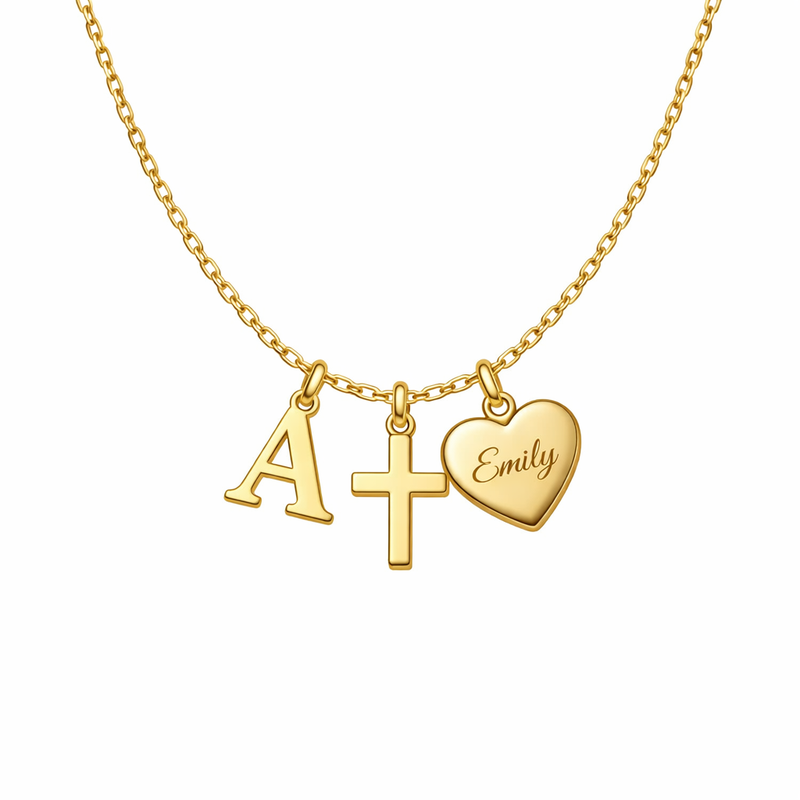 Customizing Your Brand with Initial Cross Heart Charm Necklaces: Personalized Gold Stainless Steel Pendants for Wholesale Success 3 Customizing Your Brand with Initial Cross Heart Charm Necklaces: Personalized Gold Stainless Steel Pendants for Wholesale Success