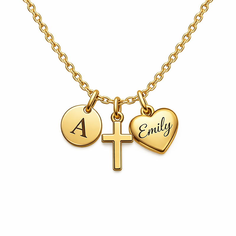 Boost Your Jewelry Business with a Personalized Initial Cross Heart Charm Necklace: Custom Gold Stainless Steel Pendants and Heart Cross Jewelry Manufacturing 9 Boost Your Jewelry Business with a Personalized Initial Cross Heart Charm Necklace: Custom Gold Stainless Steel Pendants and Heart Cross Jewelry Manufacturing