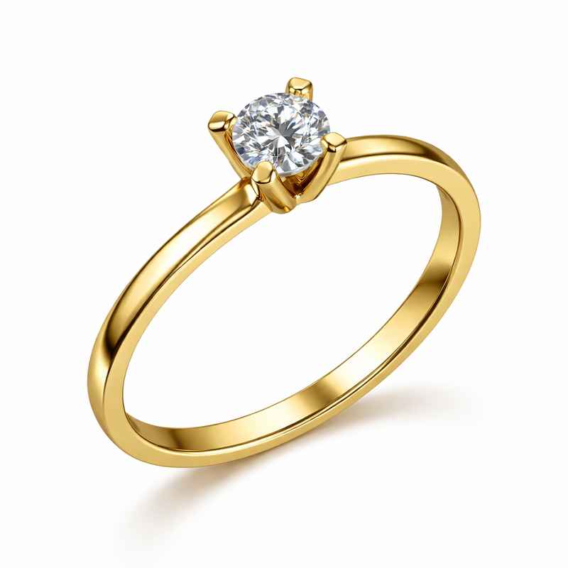 Geometric Birthstone Ring - Gold Plated Zircon Stainless Steel Ring 3 Geometric Birthstone Ring - Gold Plated Zircon Stainless Steel Ring