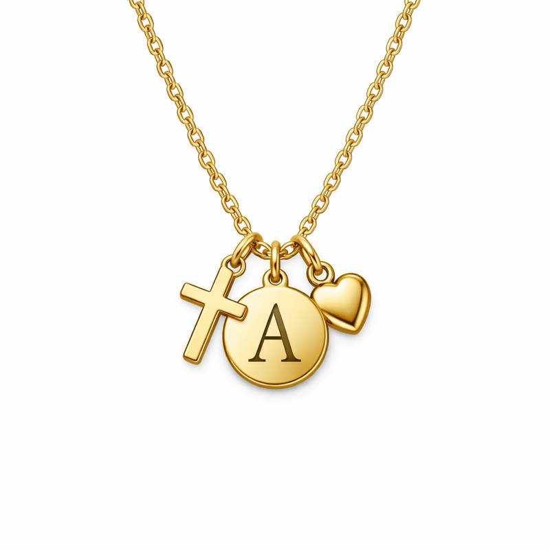 Initial Cross Heart Charm Necklace Trends: Custom Gold Stainless Steel Personalized Pendant Solutions for Wholesale Business Growth 2 Initial Cross Heart Charm Necklace Trends: Custom Gold Stainless Steel Personalized Pendant Solutions for Wholesale Business Growth