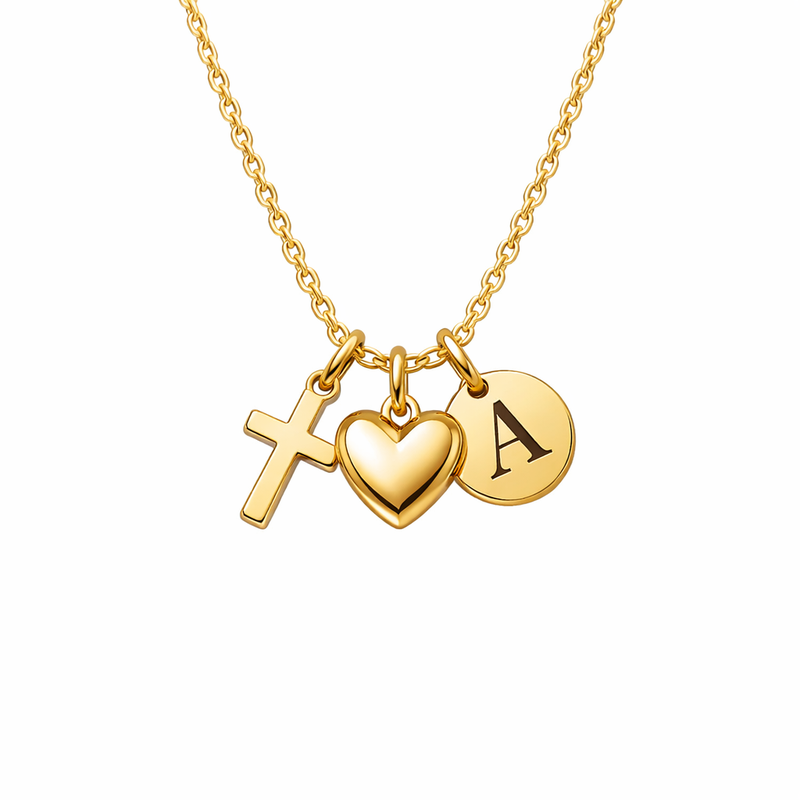 Boost Your Jewelry Business with Initial Cross Heart Charm Necklace: Custom Stainless Steel & Personalized Gold Pendant Options 8 Boost Your Jewelry Business with Initial Cross Heart Charm Necklace: Custom Stainless Steel & Personalized Gold Pendant Options