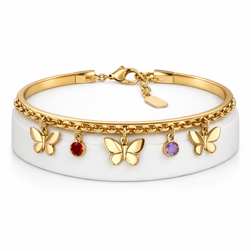 Butterfly Birthstone Charm Bracelet Customization Trends Driving Wholesale Personalized Gold Stainless Steel Jewelry Business Growth 6 Butterfly Birthstone Charm Bracelet Customization Trends Driving Wholesale Personalized Gold Stainless Steel Jewelry Business Growth