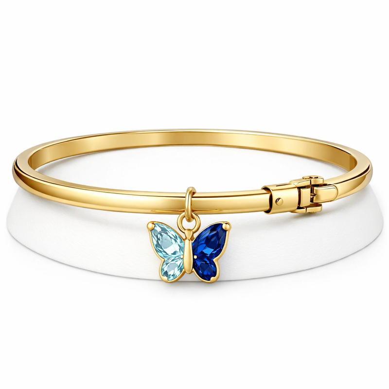 Butterfly Birthstone Charm Bracelet: Boost Your Jewelry Brand with Personalized Gold Stainless Steel Jewelry and Custom Birthstone Butterfly Charm 6 Butterfly Birthstone Charm Bracelet: Boost Your Jewelry Brand with Personalized Gold Stainless Steel Jewelry and Custom Birthstone Butterfly Charm