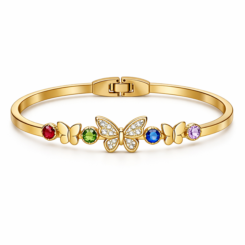 Boost Your Business with Custom Butterfly Birthstone Bracelets: Personalized Gold Stainless Steel Jewelry for Wholesale Success 2 Boost Your Business with Custom Butterfly Birthstone Bracelets: Personalized Gold Stainless Steel Jewelry for Wholesale Success