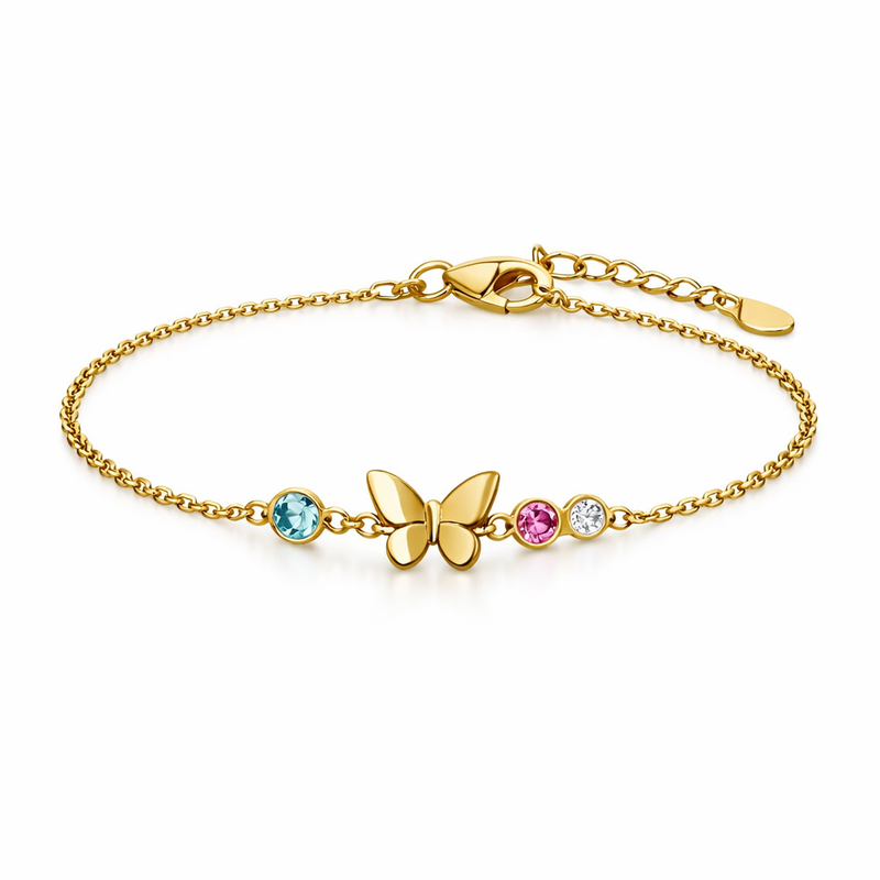 Butterfly Birthstone Charm Bracelet: Boost Your Jewelry Business with Personalized Gold Stainless Steel Jewelry Butterfly Birthstone Charm Bracelet: Boost Your Jewelry Business with Personalized Gold Stainless Steel Jewelry