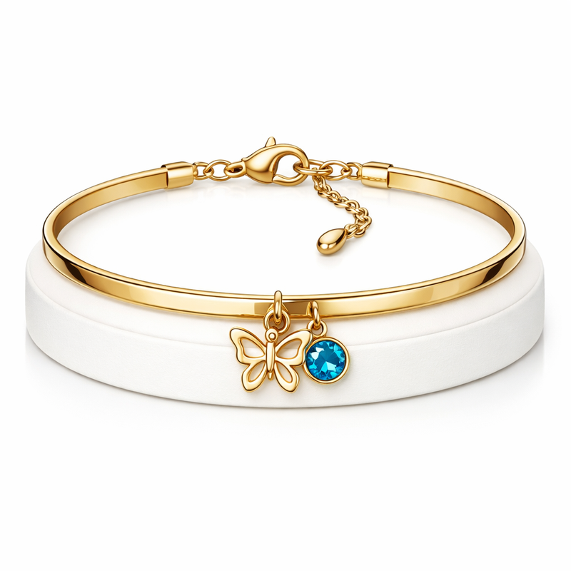 Butterfly Birthstone Charm Bracelet: Boost Sales with Custom Butterfly Charm Bracelets and Personalized Gold Stainless Steel Jewelry 2 Butterfly Birthstone Charm Bracelet: Boost Sales with Custom Butterfly Charm Bracelets and Personalized Gold Stainless Steel Jewelry