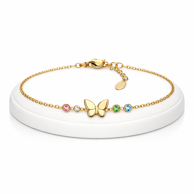 Why the Butterfly Birthstone Charm Gold Stainless Steel Bracelet is a Game Changer for Custom Jewelry Brands 2 Why the Butterfly Birthstone Charm Gold Stainless Steel Bracelet is a Game Changer for Custom Jewelry Brands