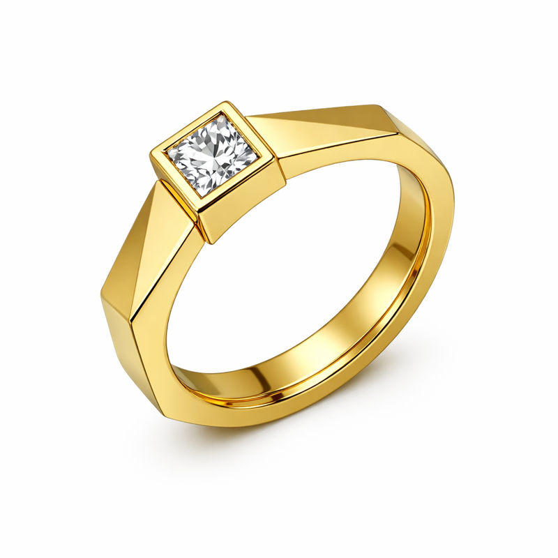 Geometric Zircon Gold Plated Ring: Boost Wholesale Sales with Modern Birthstone Stainless Steel Ring Customization 6 Geometric Zircon Gold Plated Ring: Boost Wholesale Sales with Modern Birthstone Stainless Steel Ring Customization