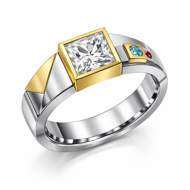 Geometric Zircon Gold Ring and Modern Birthstone Stainless Steel Ring: Customization and Wholesale Manufacturing for Jewelry Brands 2 Geometric Zircon Gold Ring and Modern Birthstone Stainless Steel Ring: Customization and Wholesale Manufacturing for Jewelry Brands