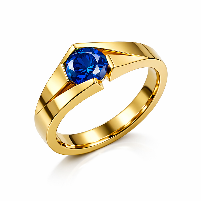 Geometric Birthstone Ring: Customizable Zircon Gold Plated & Modern Stainless Steel Finger Rings for Wholesale Jewelry Manufacturing Geometric Birthstone Ring: Customizable Zircon Gold Plated & Modern Stainless Steel Finger Rings for Wholesale Jewelry Manufacturing