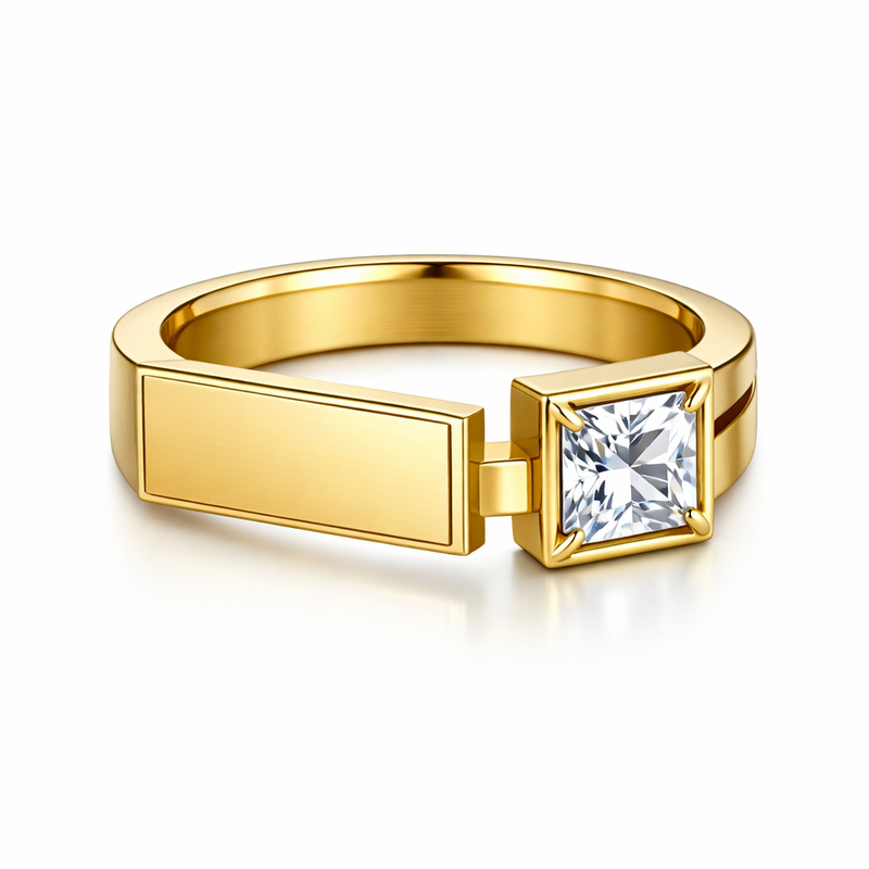 Geometric Zircon Gold Ring: Boost Your Jewelry Line with Modern Birthstone Stainless Steel and Geometric Gold Plated Designs Geometric Zircon Gold Ring: Boost Your Jewelry Line with Modern Birthstone Stainless Steel and Geometric Gold Plated Designs