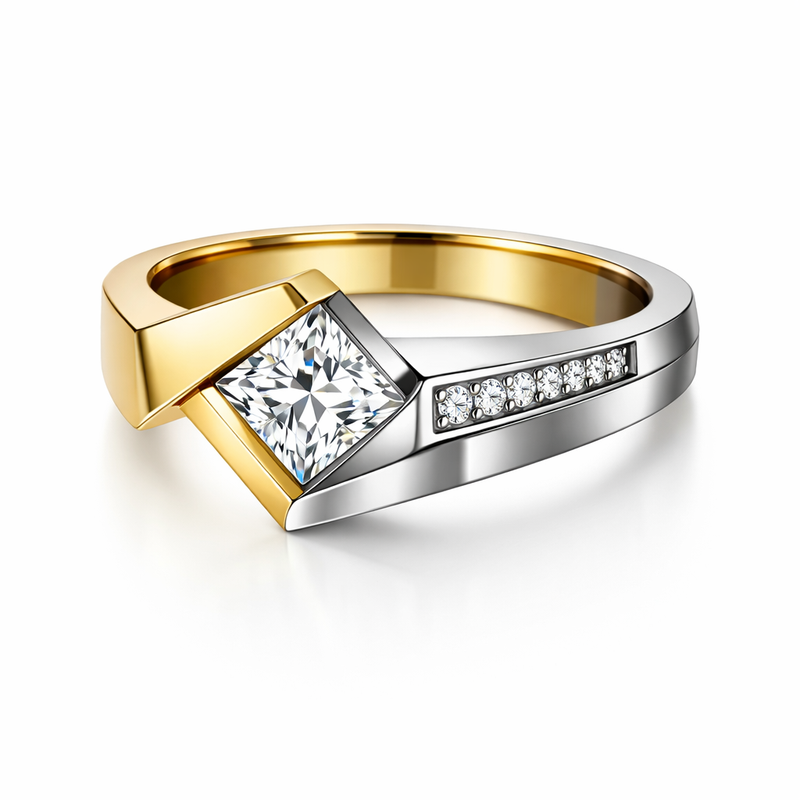 Geometric Zircon Gold Ring: Custom Wholesale Solutions for Modern Birthstone Stainless Steel Rings Geometric Zircon Gold Ring: Custom Wholesale Solutions for Modern Birthstone Stainless Steel Rings