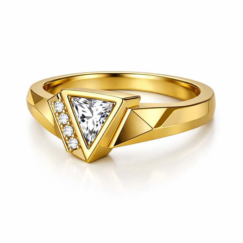 Geometric Zircon Gold Ring: Boost Your Jewelry Business with Modern Gold Plated & Stainless Steel Birthstone Designs 2 Geometric Zircon Gold Ring: Boost Your Jewelry Business with Modern Gold Plated & Stainless Steel Birthstone Designs