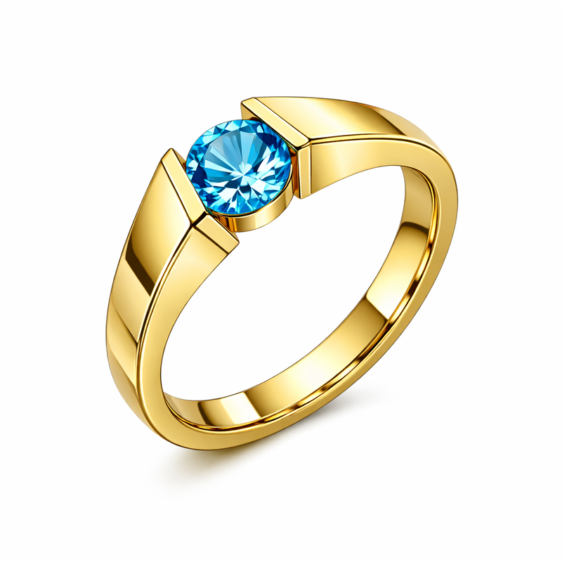 Geometric Zircon Gold Plated Ring: Boost Your Jewelry Line with Custom Modern Birthstone Finger Rings 7 Geometric Zircon Gold Plated Ring: Boost Your Jewelry Line with Custom Modern Birthstone Finger Rings