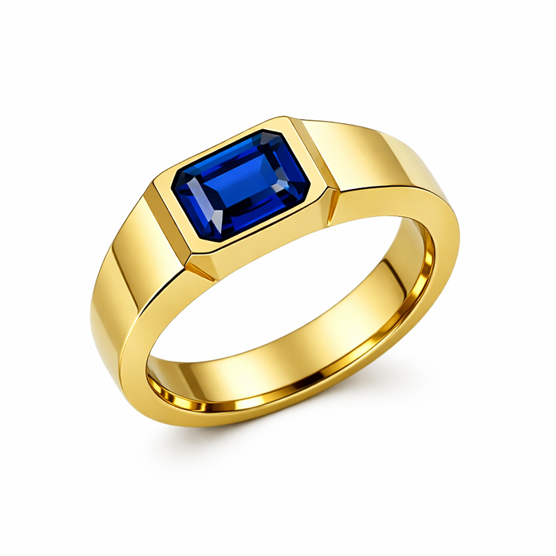 Geometric Zircon Gold Plated Ring: Modern Stainless Steel Finger Rings and Birthstone Jewelry Customization for Wholesale Success 2 Geometric Zircon Gold Plated Ring: Modern Stainless Steel Finger Rings and Birthstone Jewelry Customization for Wholesale Success