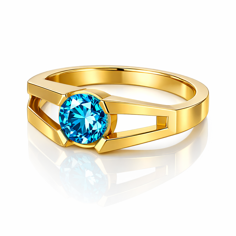Geometric Birthstone Zircon Ring: Boost Your Jewelry Line with Modern Gold Plated Stainless Steel Ring Customization 5 Geometric Birthstone Zircon Ring: Boost Your Jewelry Line with Modern Gold Plated Stainless Steel Ring Customization