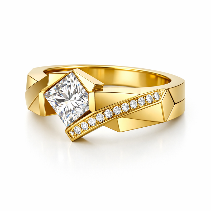 Geometric Zircon Gold Plated Ring: Customization, Quality, and Modern Designs for Your Jewelry Business 9 Geometric Zircon Gold Plated Ring: Customization, Quality, and Modern Designs for Your Jewelry Business