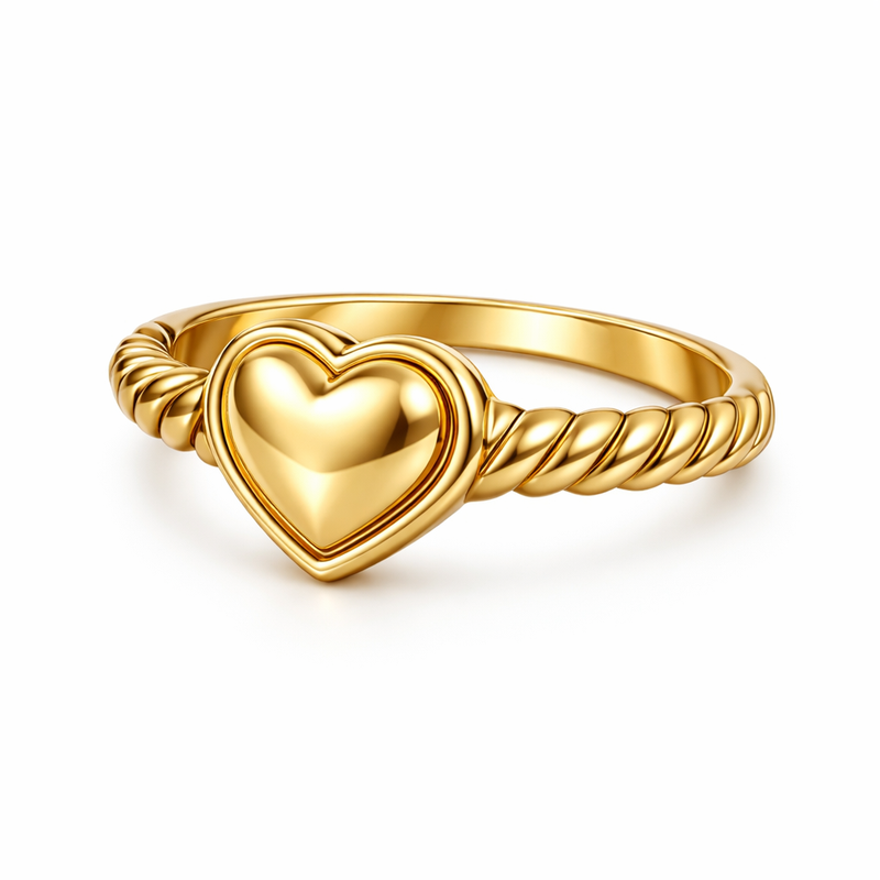 Enhance Your Jewelry Collection with a Vintage Twisted 14k Gold Stainless Steel Heart Ring: Unique Design and Customization Options for OEM/ODM Clients 2 Enhance Your Jewelry Collection with a Vintage Twisted 14k Gold Stainless Steel Heart Ring: Unique Design and Customization Options for OEM/ODM Clients