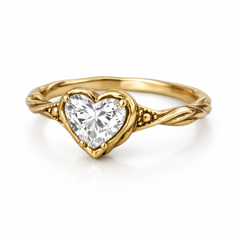 Vintage 14k Gold Heart Ring Trends: Boost Wholesale Sales with Twisted and Irregular Heart Gold Ring Designs 6 Vintage 14k Gold Heart Ring Trends: Boost Wholesale Sales with Twisted and Irregular Heart Gold Ring Designs