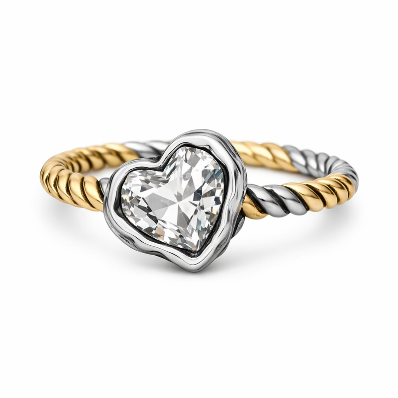 Vintage Twisted 14k Gold Ring: Boost Your Jewelry Line with Custom Irregular Heart Stainless Steel Designs 2 Vintage Twisted 14k Gold Ring: Boost Your Jewelry Line with Custom Irregular Heart Stainless Steel Designs