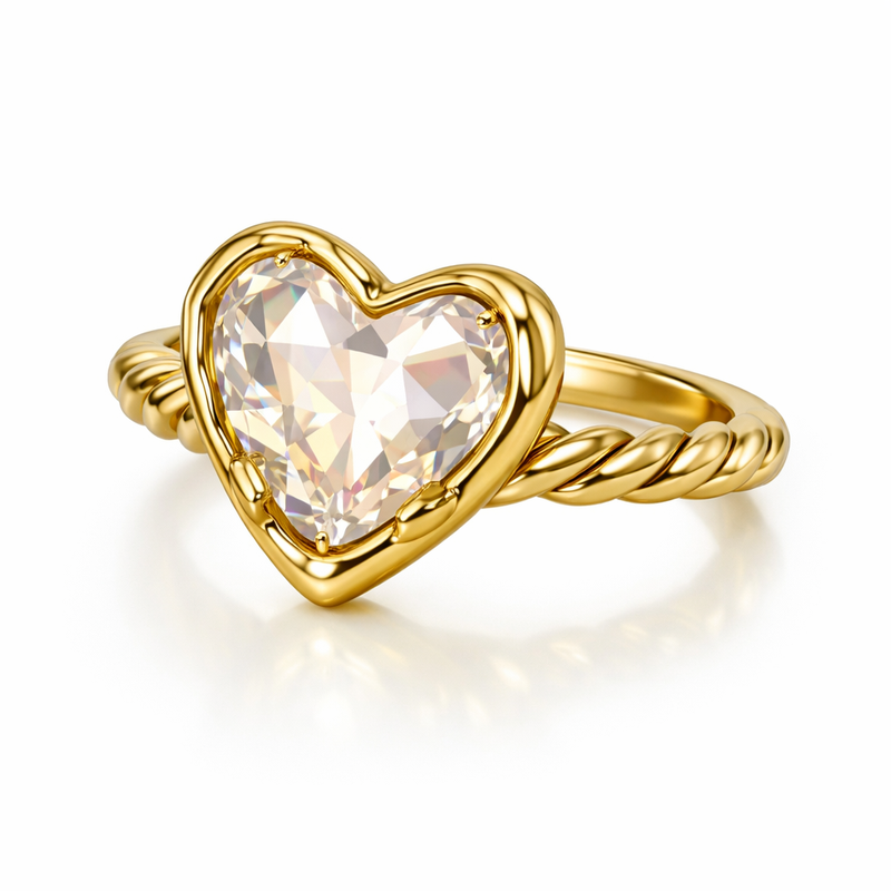 Vintage Twisted 14k Gold Stainless Steel Irregular Heart Ring: Custom Wholesale Manufacturing Trends for Unique Design Jewelry Growth 3 Vintage Twisted 14k Gold Stainless Steel Irregular Heart Ring: Custom Wholesale Manufacturing Trends for Unique Design Jewelry Growth