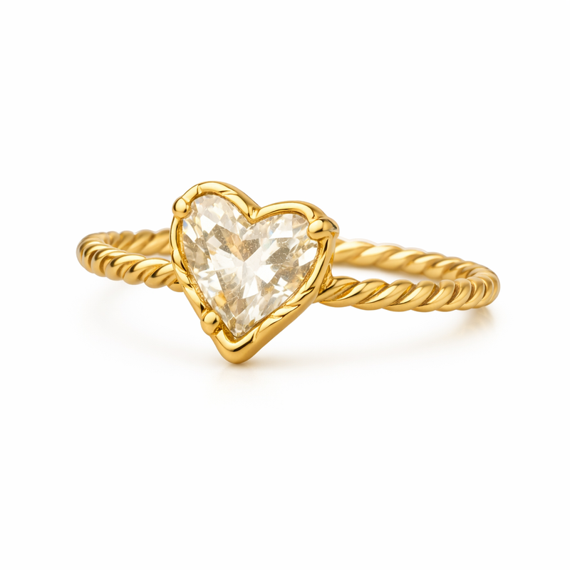 Vintage Twisted 14k Gold Ring: Boost Your Jewelry Line with Custom Irregular Heart Gold Stainless Steel Rings 2 Vintage Twisted 14k Gold Ring: Boost Your Jewelry Line with Custom Irregular Heart Gold Stainless Steel Rings