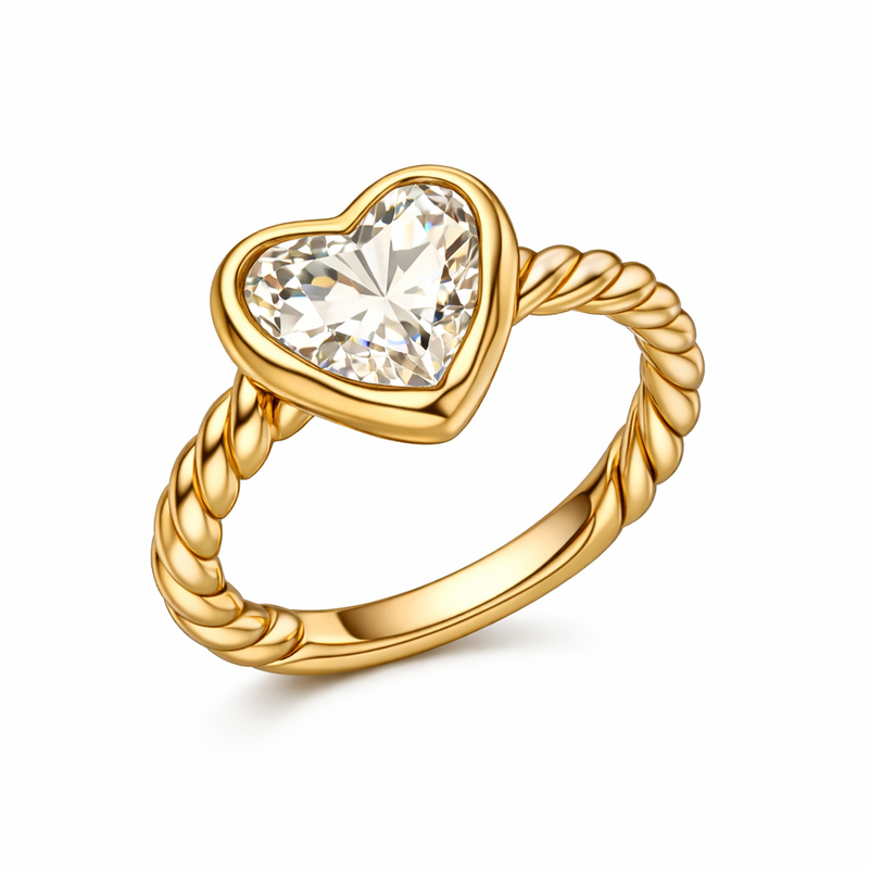 Discover the Appeal of Vintage Twisted 14k Gold Stainless Steel Irregular Heart Ring for Customized Jewelry Solutions 2 Discover the Appeal of Vintage Twisted 14k Gold Stainless Steel Irregular Heart Ring for Customized Jewelry Solutions