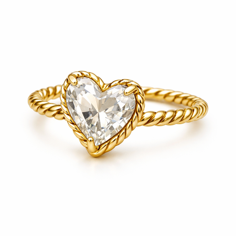 Vintage Twisted 14k Gold Ring: Boost Your Jewelry Brand with Custom Irregular Heart Gold Stainless Steel Rings 2 Vintage Twisted 14k Gold Ring: Boost Your Jewelry Brand with Custom Irregular Heart Gold Stainless Steel Rings