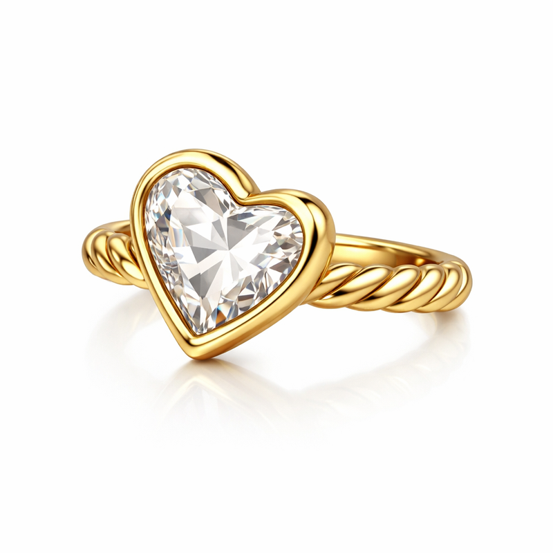vintage twisted 14k gold stainless steel irregular heart ring irregular heart gold ring for women vintage twisted 14k gold stainless steel irregular heart ring irregular heart gold ring for women