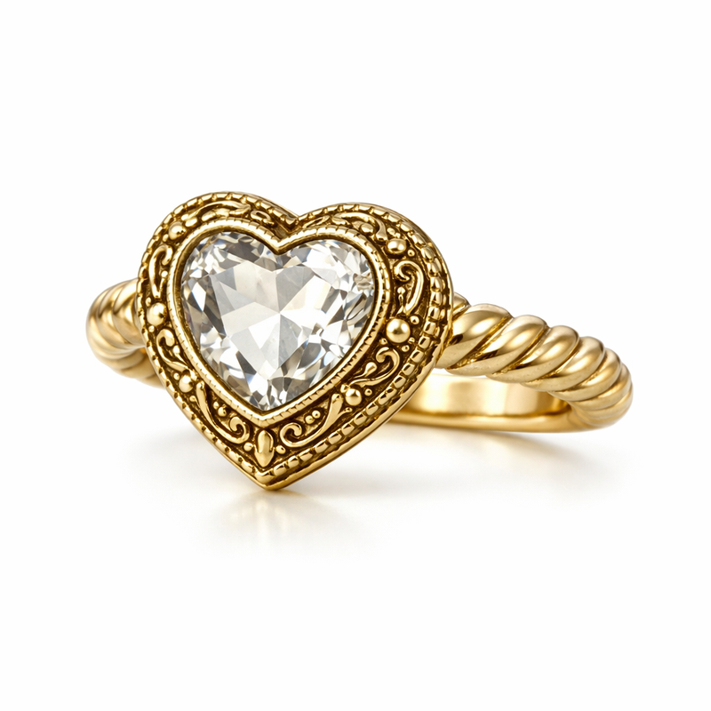 Vintage Twisted 14k Gold Stainless Steel Irregular Heart Ring: Boost Your Jewelry Business with Custom Wholesale Designs Vintage Twisted 14k Gold Stainless Steel Irregular Heart Ring: Boost Your Jewelry Business with Custom Wholesale Designs