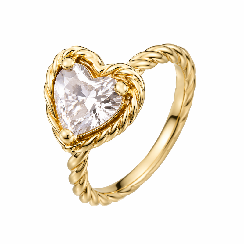 vintage twisted 14k gold stainless steel irregular heart ring OEM ODM customization wholesale manufacturing design service growth trend vintage style 3 vintage twisted 14k gold stainless steel irregular heart ring OEM ODM customization wholesale manufacturing design service growth trend vintage style