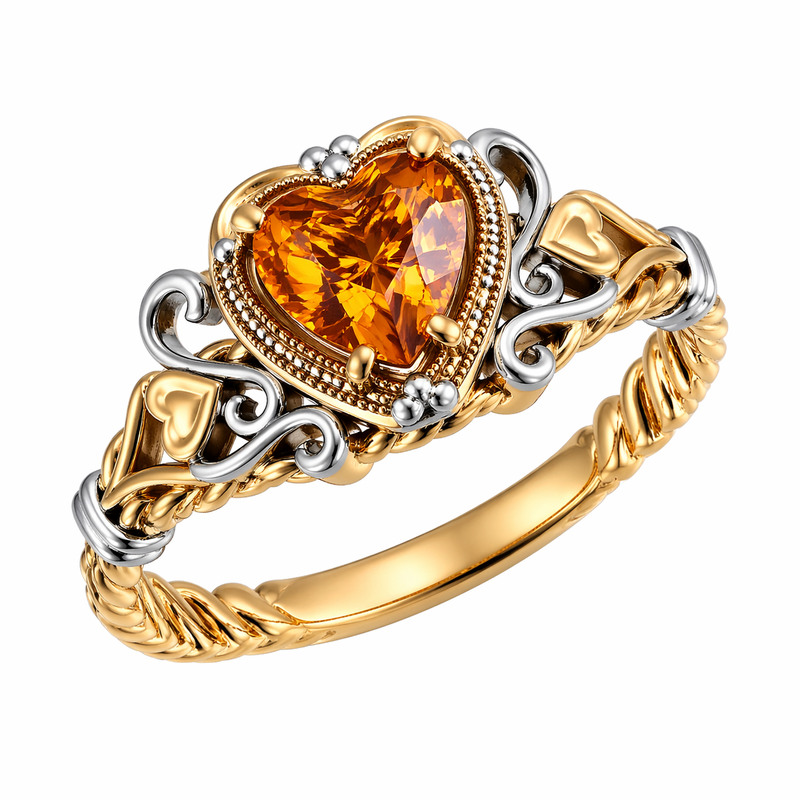 Vintage 14k Gold Heart Ring: Boost Your Jewelry Line with Irregular Heart Shape and Twisted Gold Stainless Steel Designs 9 Vintage 14k Gold Heart Ring: Boost Your Jewelry Line with Irregular Heart Shape and Twisted Gold Stainless Steel Designs