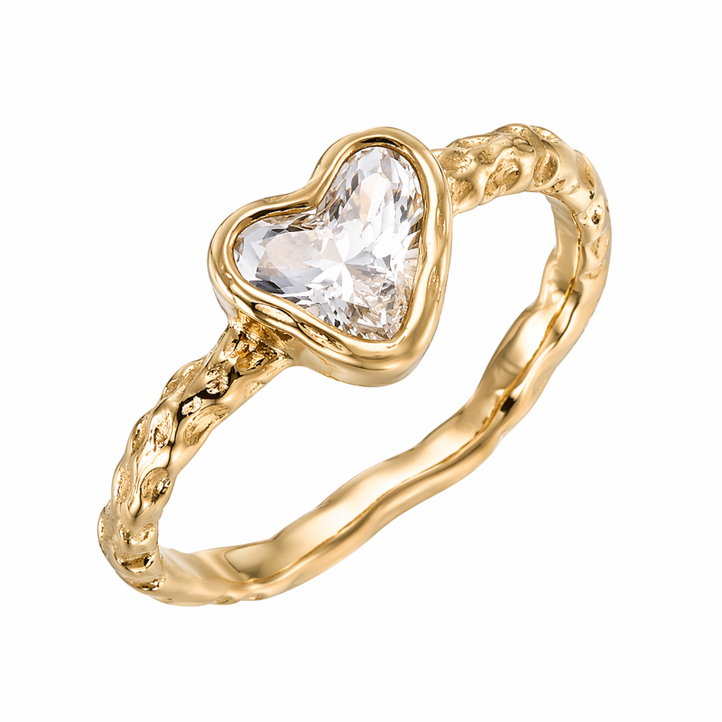 Vintage Twisted 14k Gold Ring: Customizable Irregular Heart & Stainless Steel Heart Rings for OEM Growth 5 Vintage Twisted 14k Gold Ring: Customizable Irregular Heart & Stainless Steel Heart Rings for OEM Growth