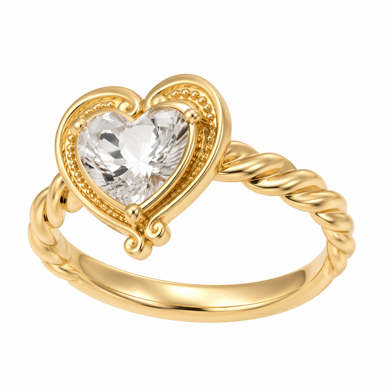 vintage twisted gold heart ring OEM/ODM customization for 14k gold stainless steel rings irregular heart design ring wholesale manufacturing trends vintage twisted gold heart ring OEM/ODM customization for 14k gold stainless steel rings irregular heart design ring wholesale manufacturing trends