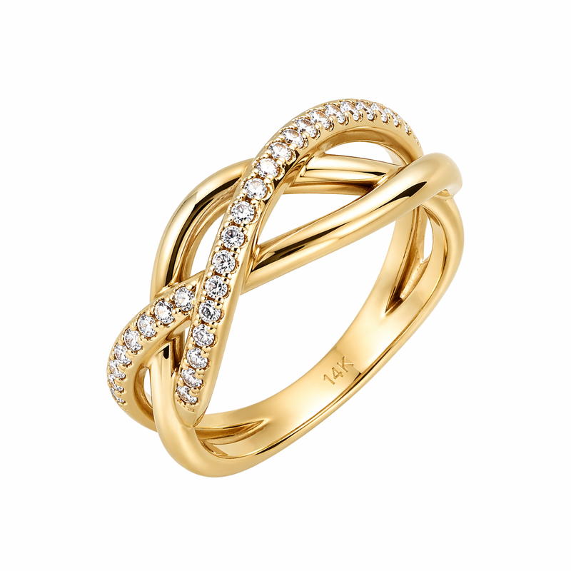Elevate Your Jewelry Line with Chic 14k Gold Plated Stainless Steel Intertwined Zircon Rings: Wholesale Solutions for Fashion Forward Brands 5 Elevate Your Jewelry Line with Chic 14k Gold Plated Stainless Steel Intertwined Zircon Rings: Wholesale Solutions for Fashion Forward Brands