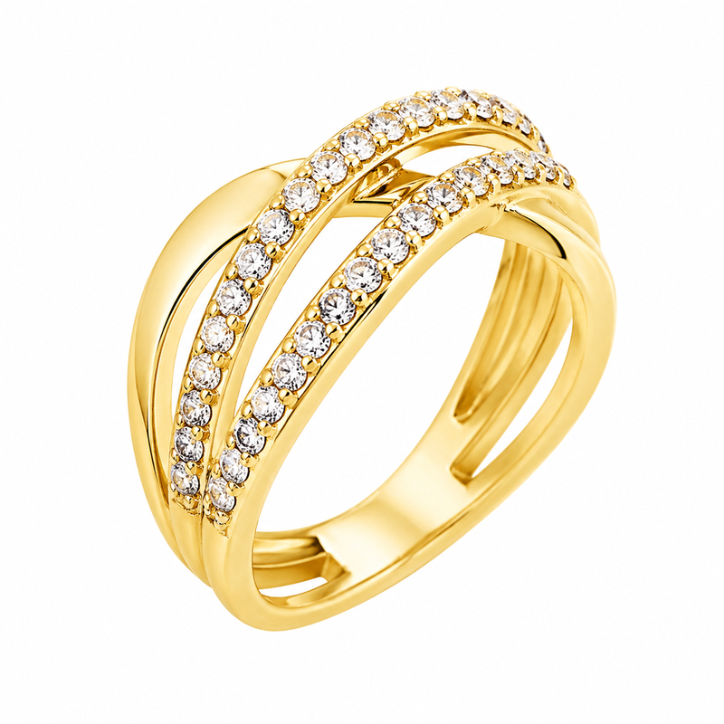 How the Chic 14k Gold Plated Stainless Steel Intertwined Zircon Ring is Revolutionizing Jewelry Customization for Wholesale Businesses 2 How the Chic 14k Gold Plated Stainless Steel Intertwined Zircon Ring is Revolutionizing Jewelry Customization for Wholesale Businesses